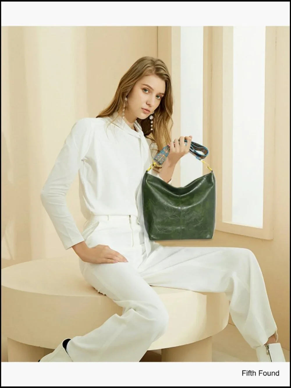 Vegan Leather Hobo Crossbody Bag with Guitar Strap Tote